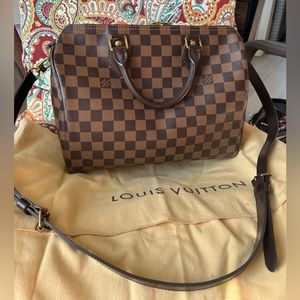 Louis Vuitton Brown Checkered Crossbody Bag